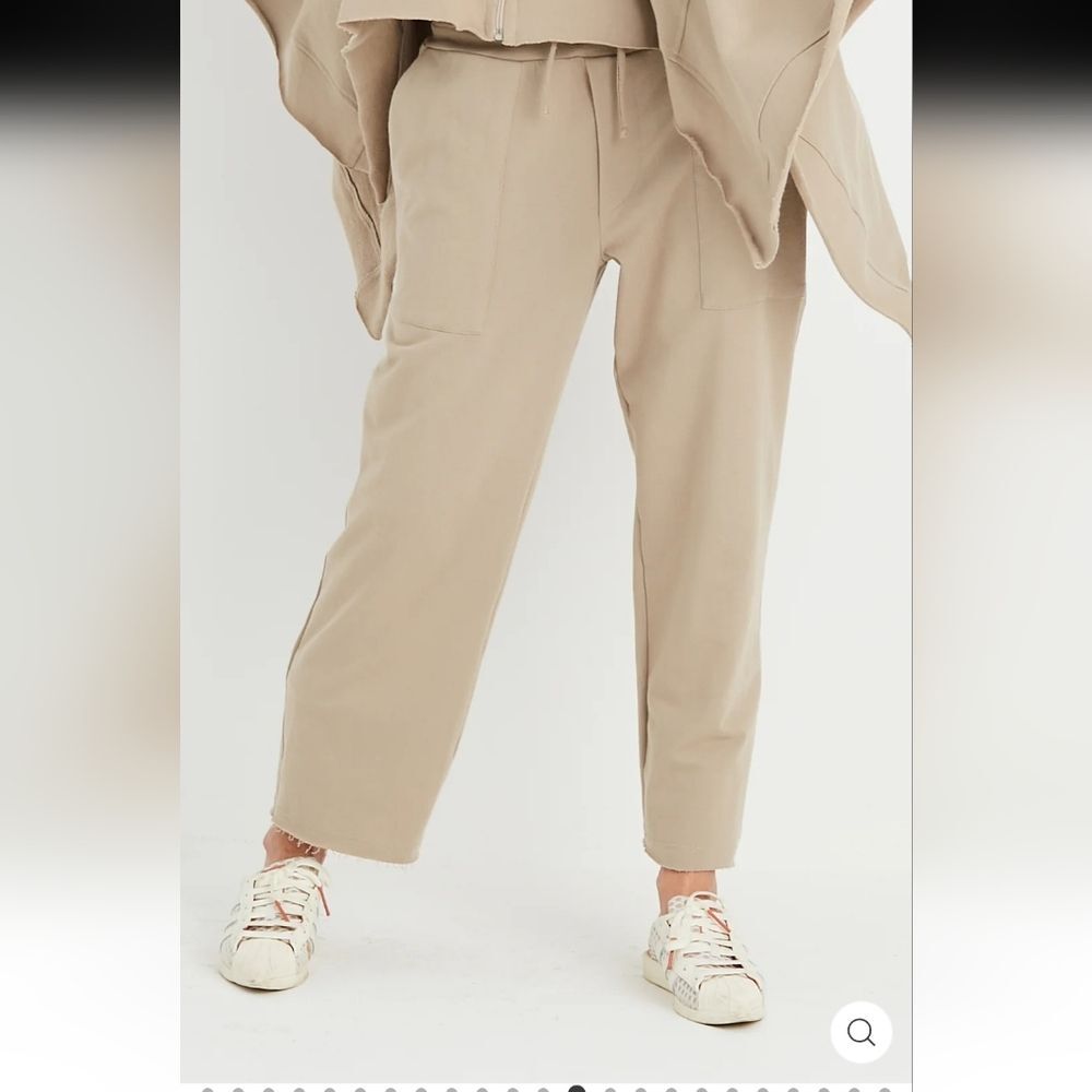 Planet By Lauren G Tan Cotton Pull On Cropped Pants 3 XL (Box2)